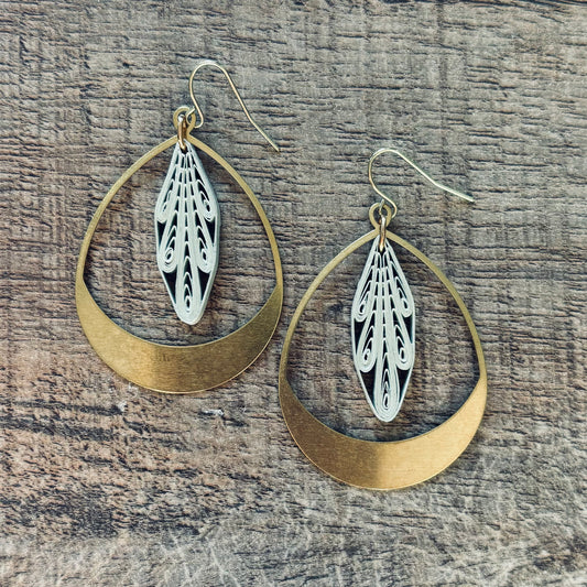 Quilled Teardrop Earrings