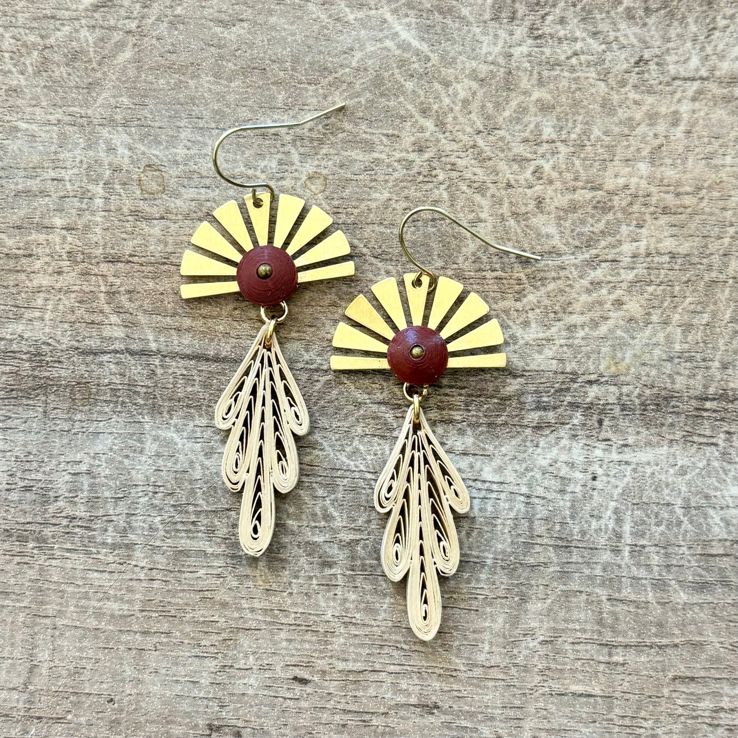 Nouveau Fan Earrings