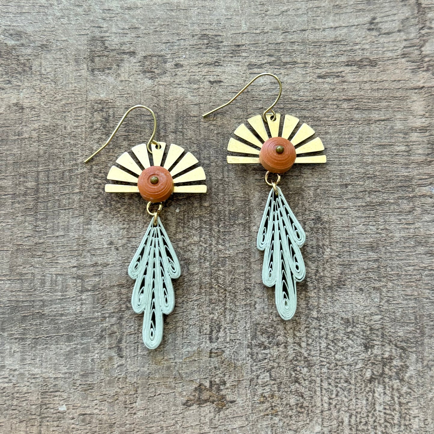 Nouveau Fan Earrings