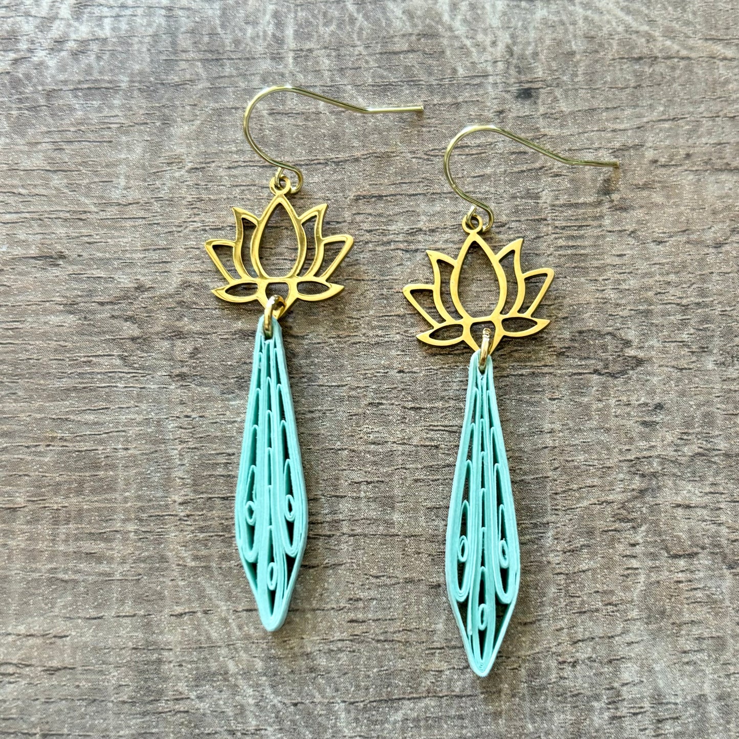 Lotus and Paper Earrings