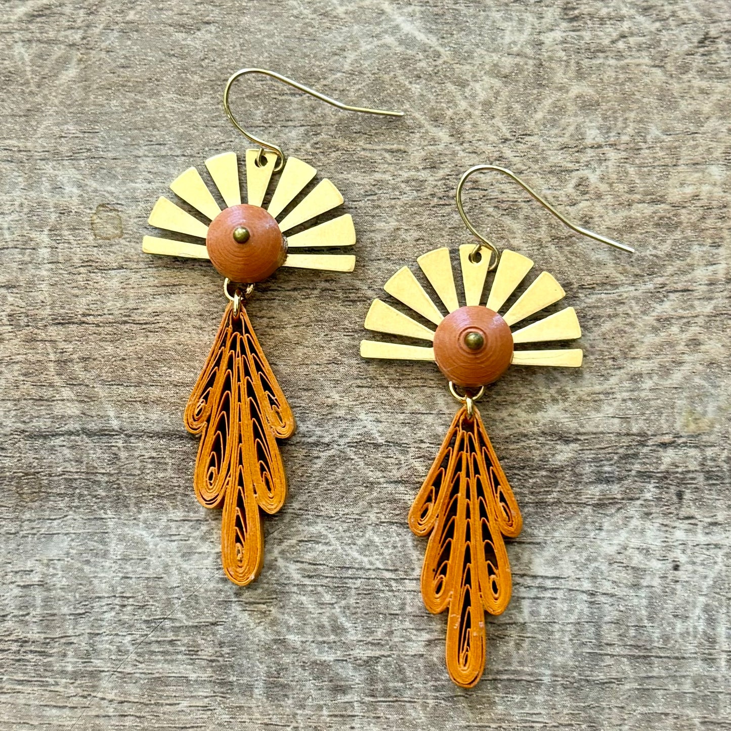 Nouveau Fan Earrings