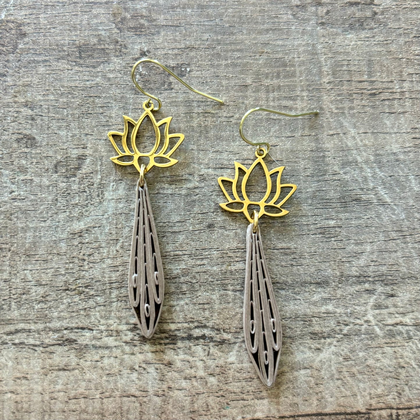 Lotus and Paper Earrings