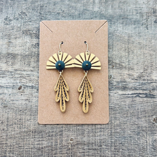 Nouveau Fan Earrings