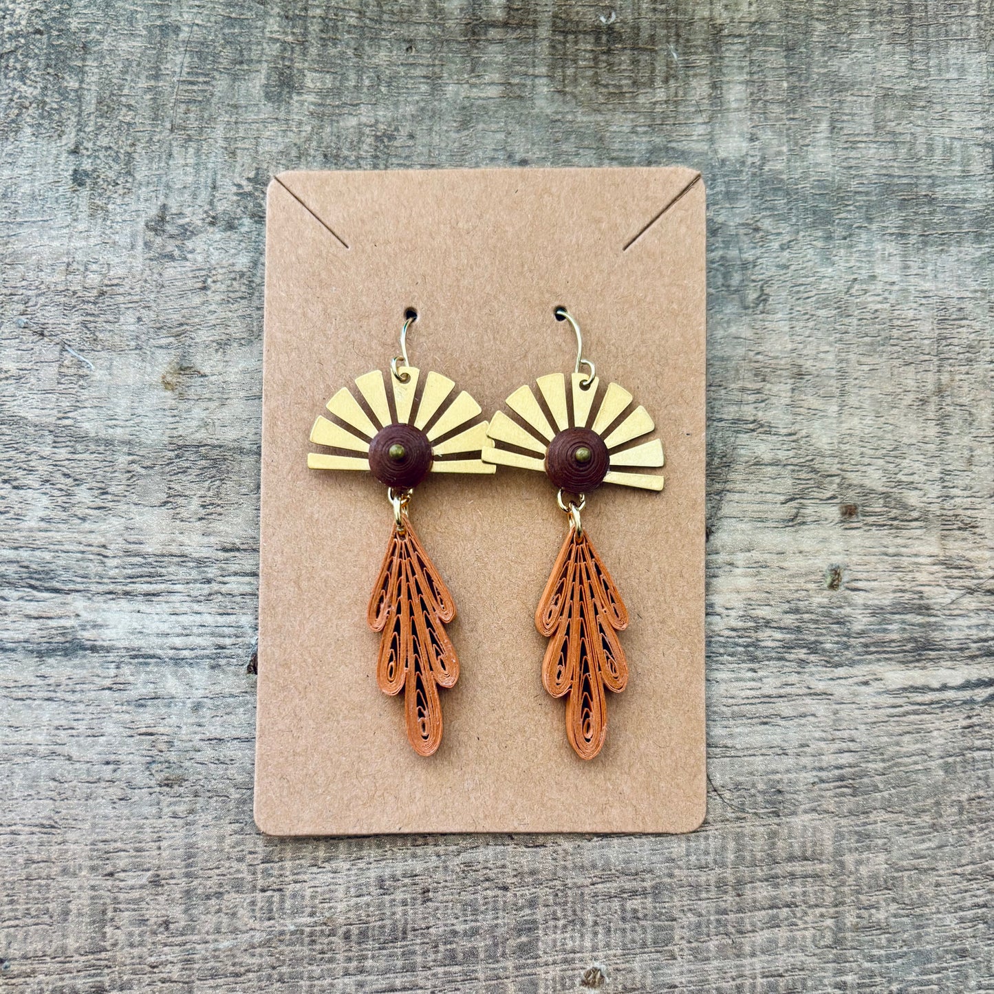 Nouveau Fan Earrings