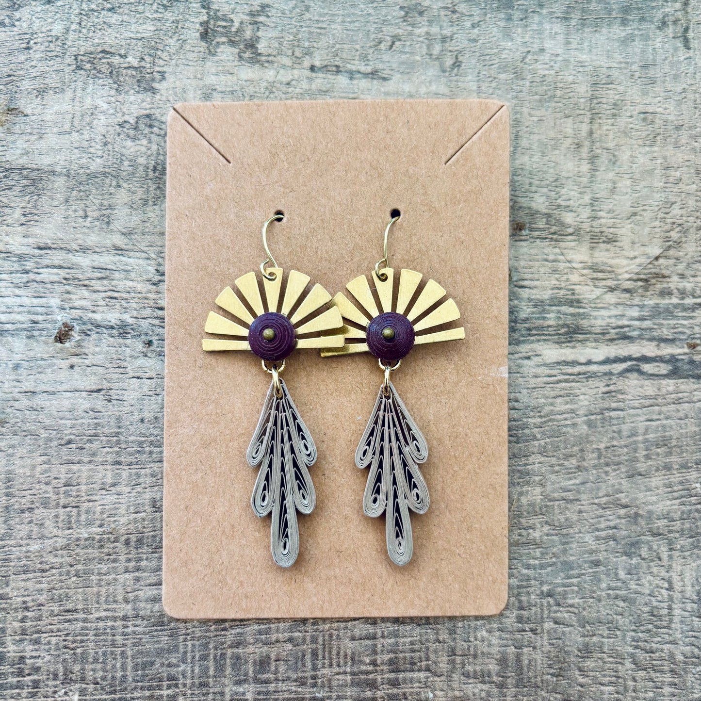 Nouveau Fan Earrings