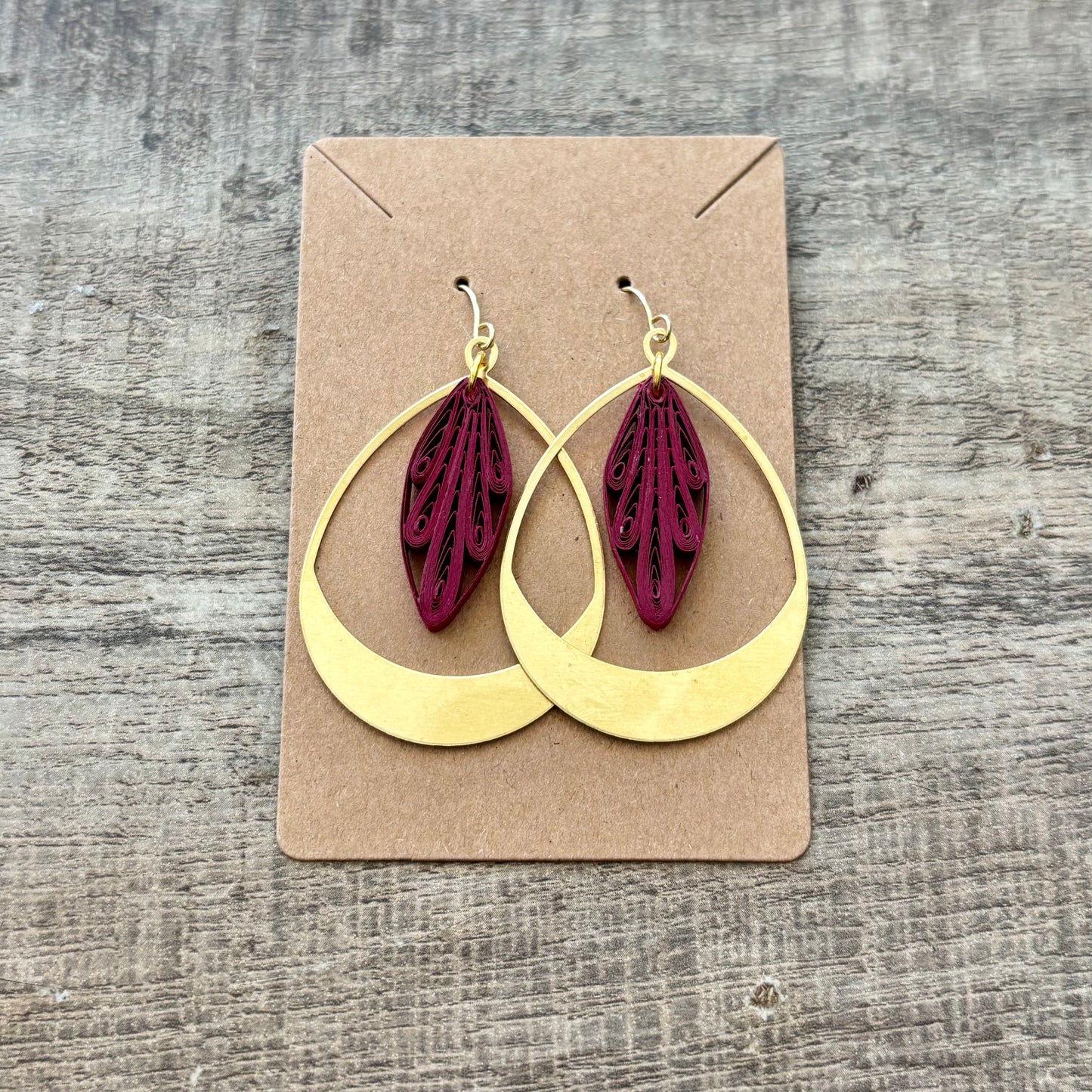 Quilled Teardrop Earrings