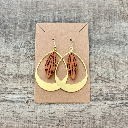 Quilled Teardrop Earrings